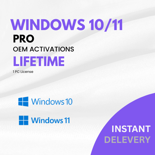 Windows 10 / 11 OEM License Key – Lifetime Activation for 1 PC | Instant Email Delivery