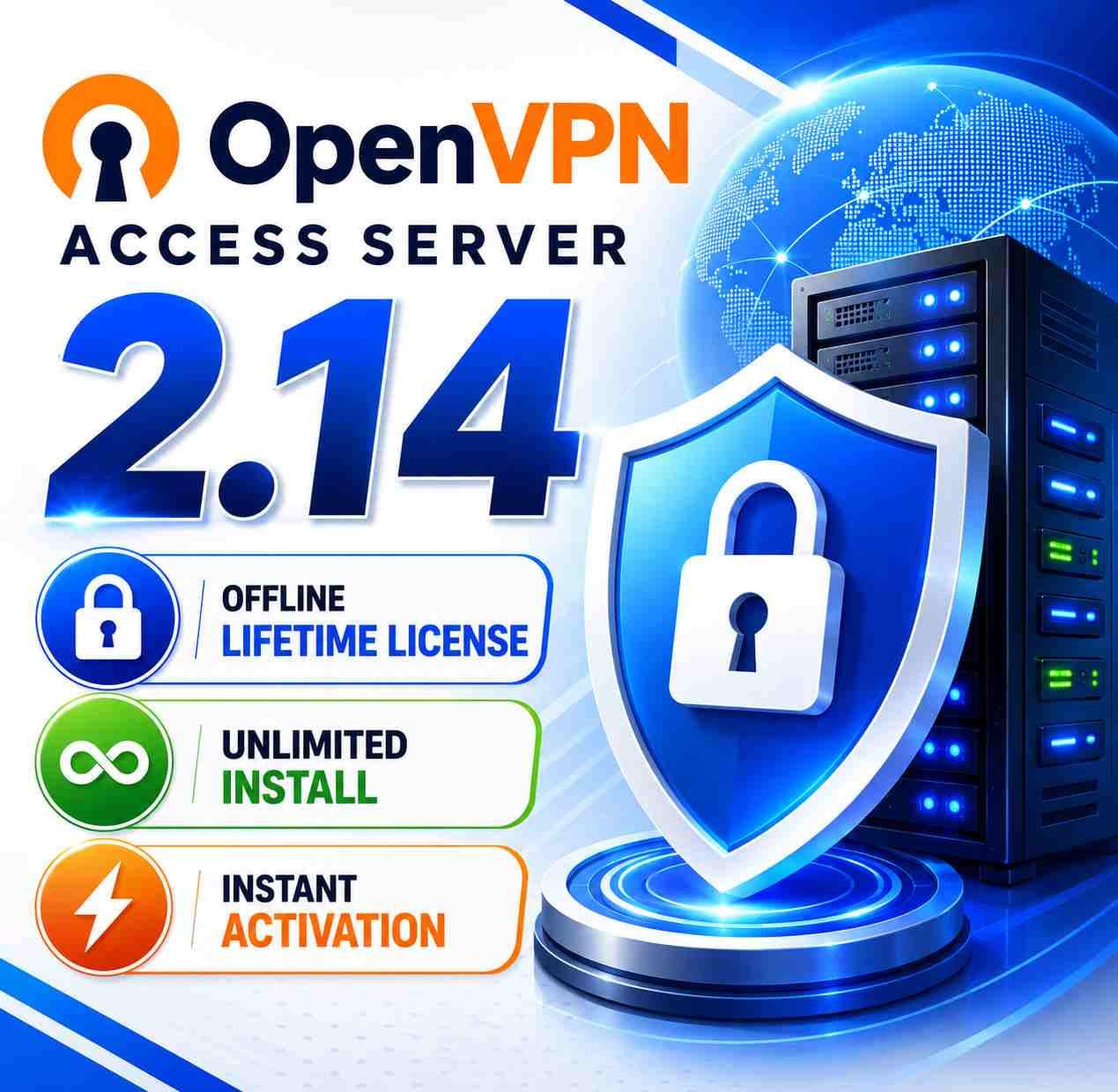 OpenVPN Access Server 2.14 Offline License Lifetime